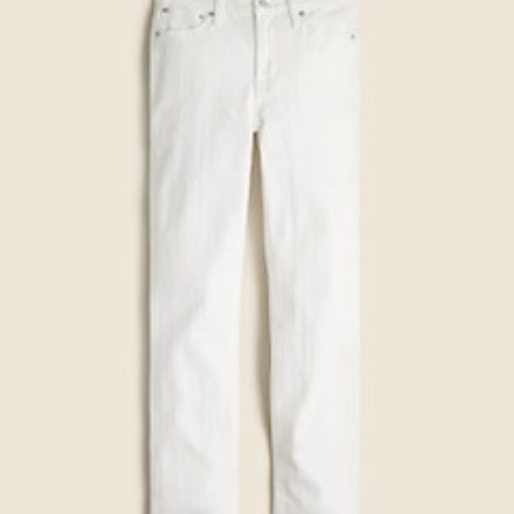 NEW J. Crew Petite straight jean in white wash Sz 32P